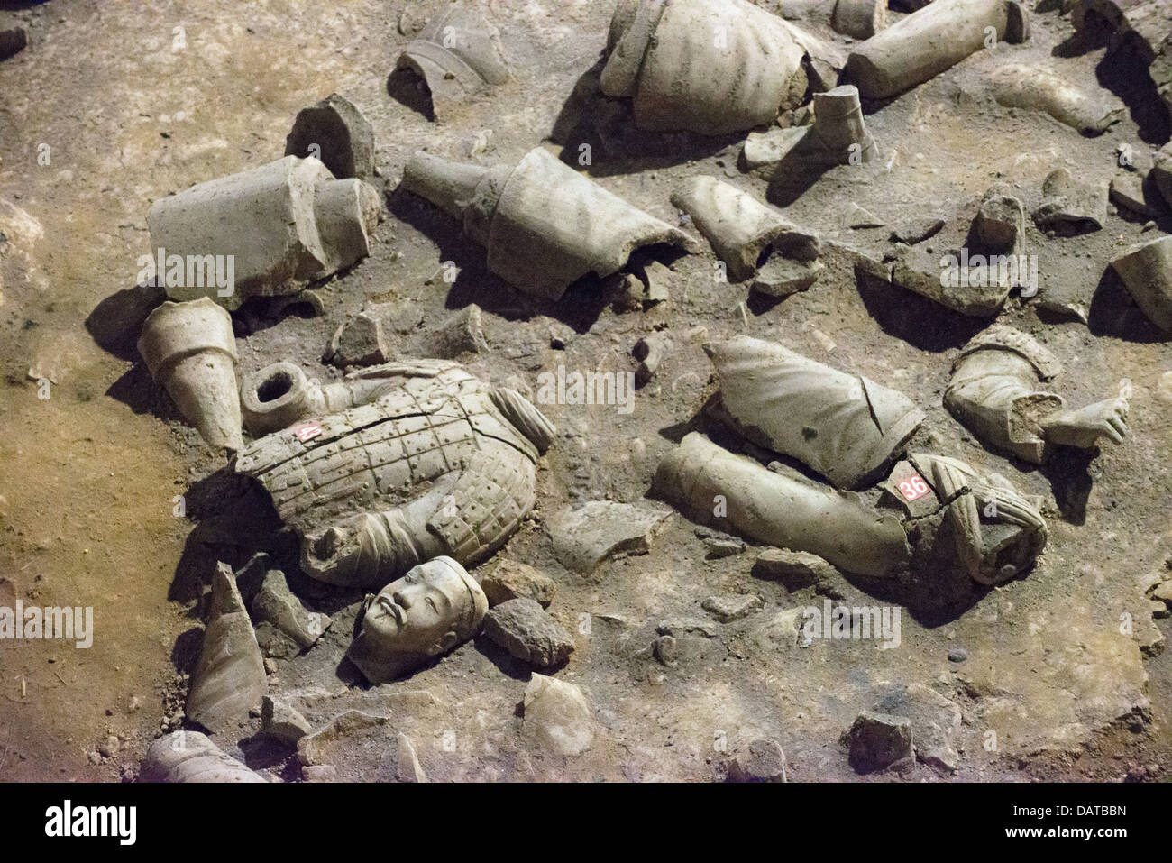 Xi'an guerrieri di terracotta Foto Stock