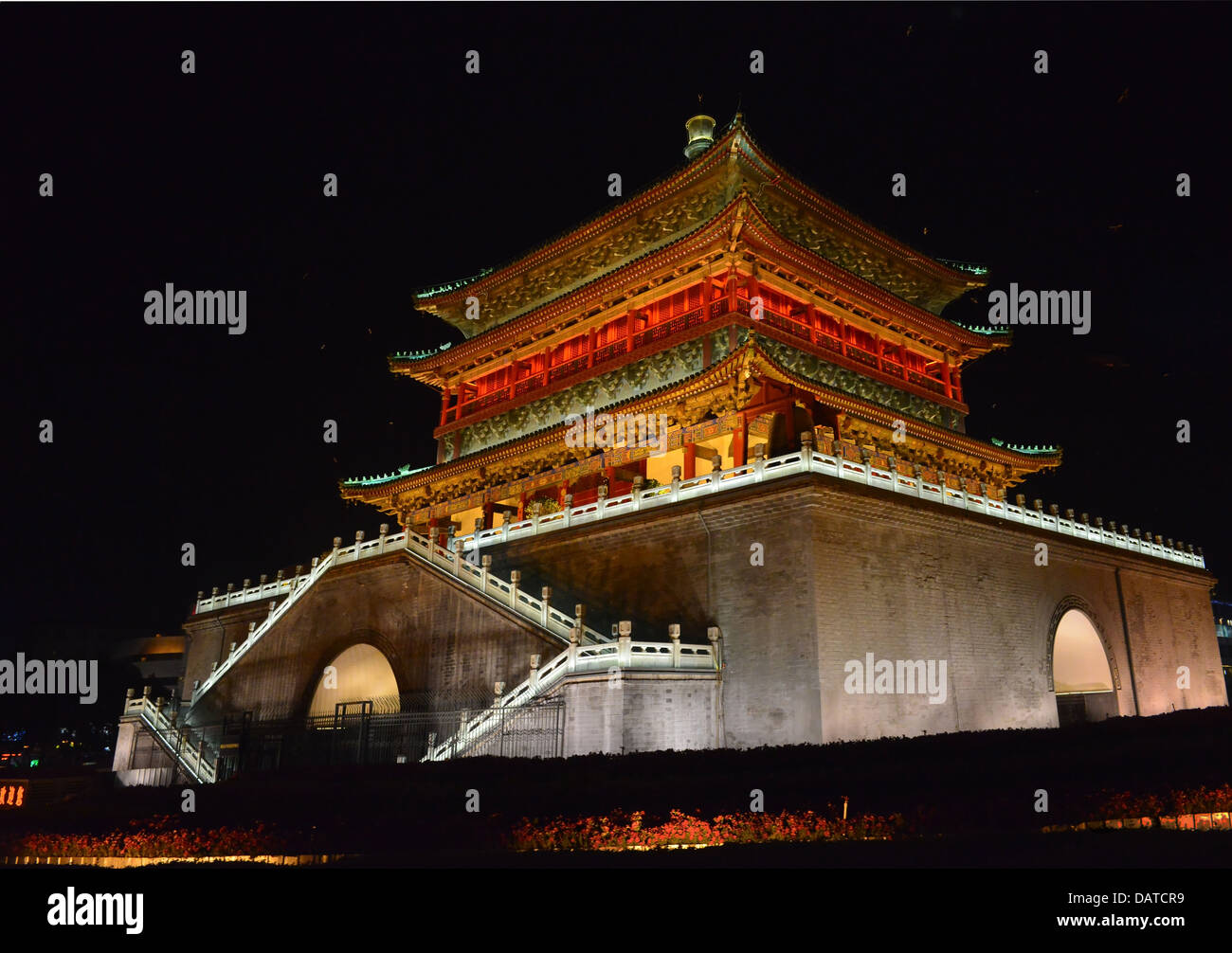 Campanile, Xi'an, Shaanxi Province, Cina Foto Stock