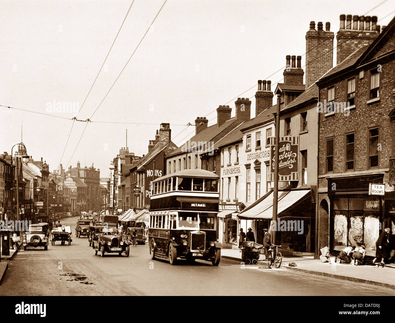 Doncaster Hall eventualmente Gate 1940s Foto Stock