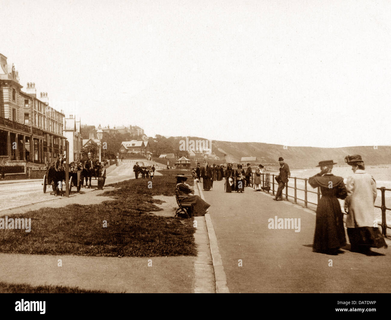 Filey Promenade inizio novecento Foto Stock
