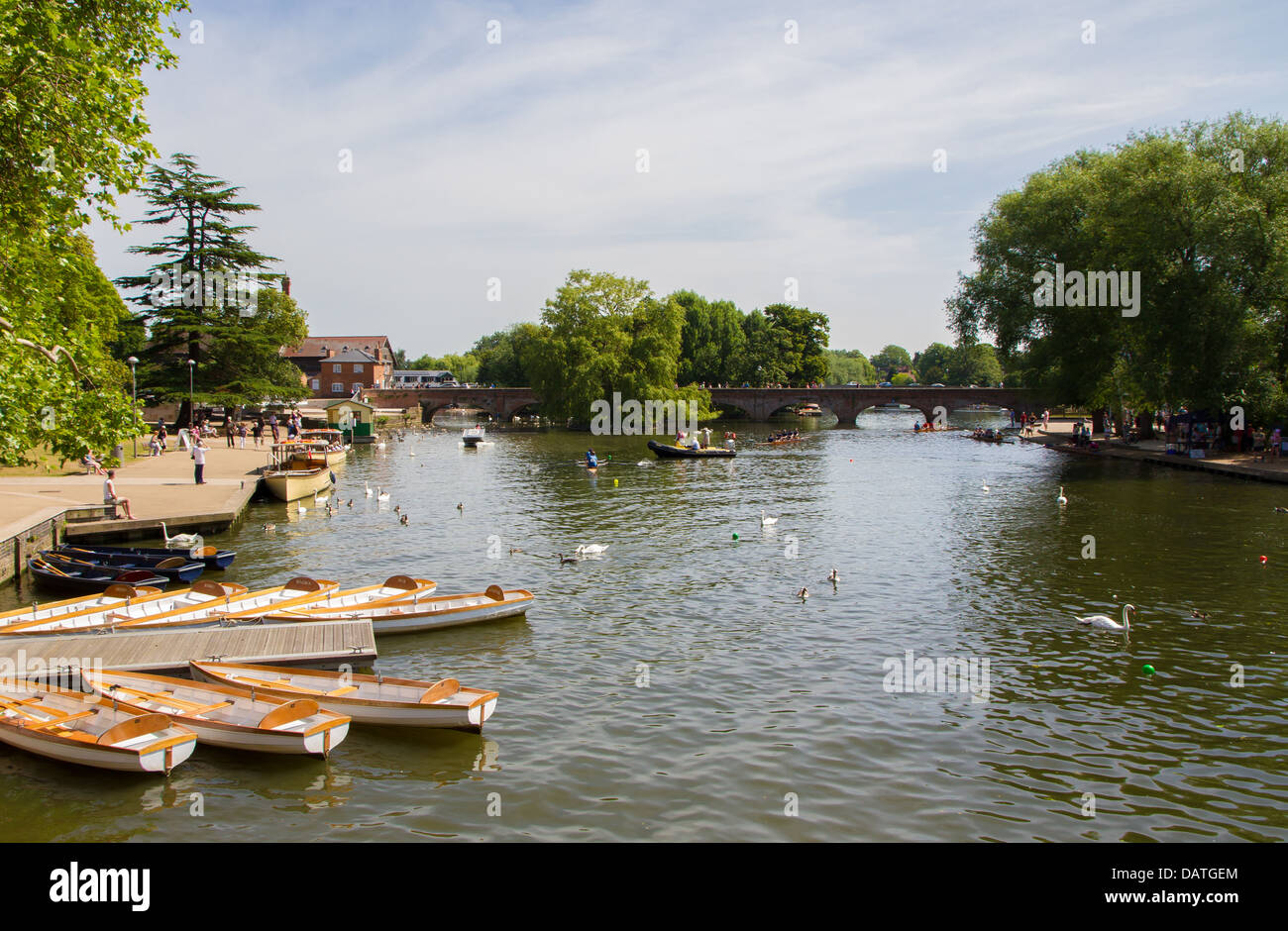 Il fiume Avon a Stratford Foto Stock