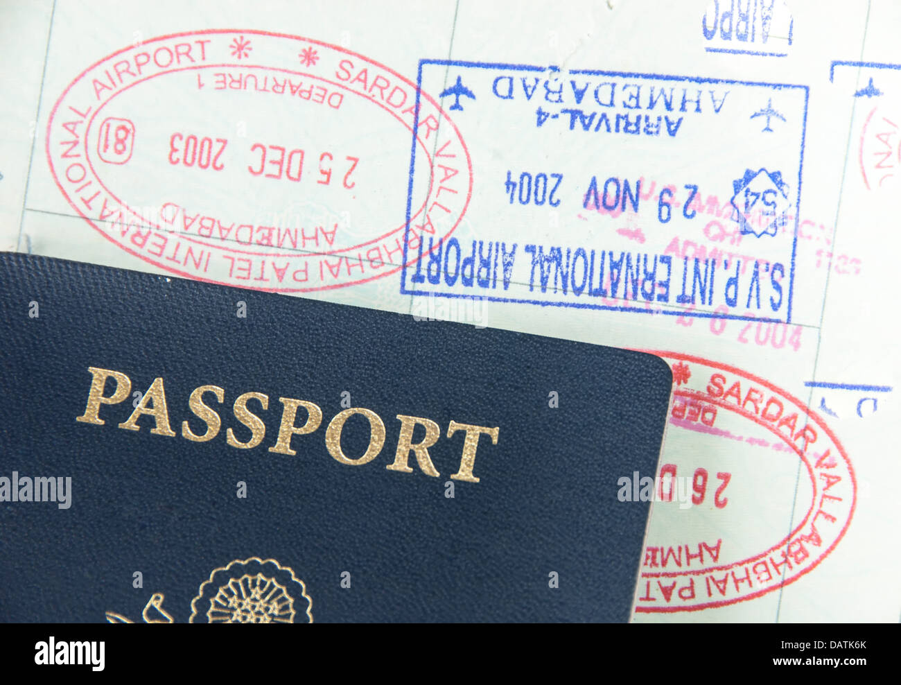 Passaporto e visti e immigrazione concept Foto Stock