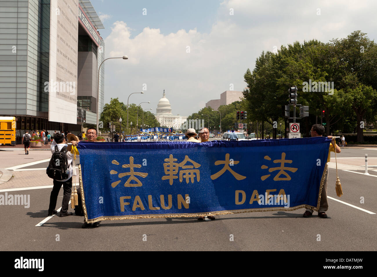 Il Falun Gong dimostrazione marzo - Washington DC, Stati Uniti d'America Foto Stock