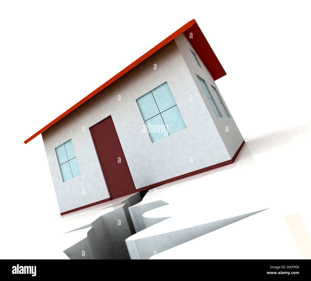 Casa sul crack mostra declino del mercato immobiliare Foto Stock