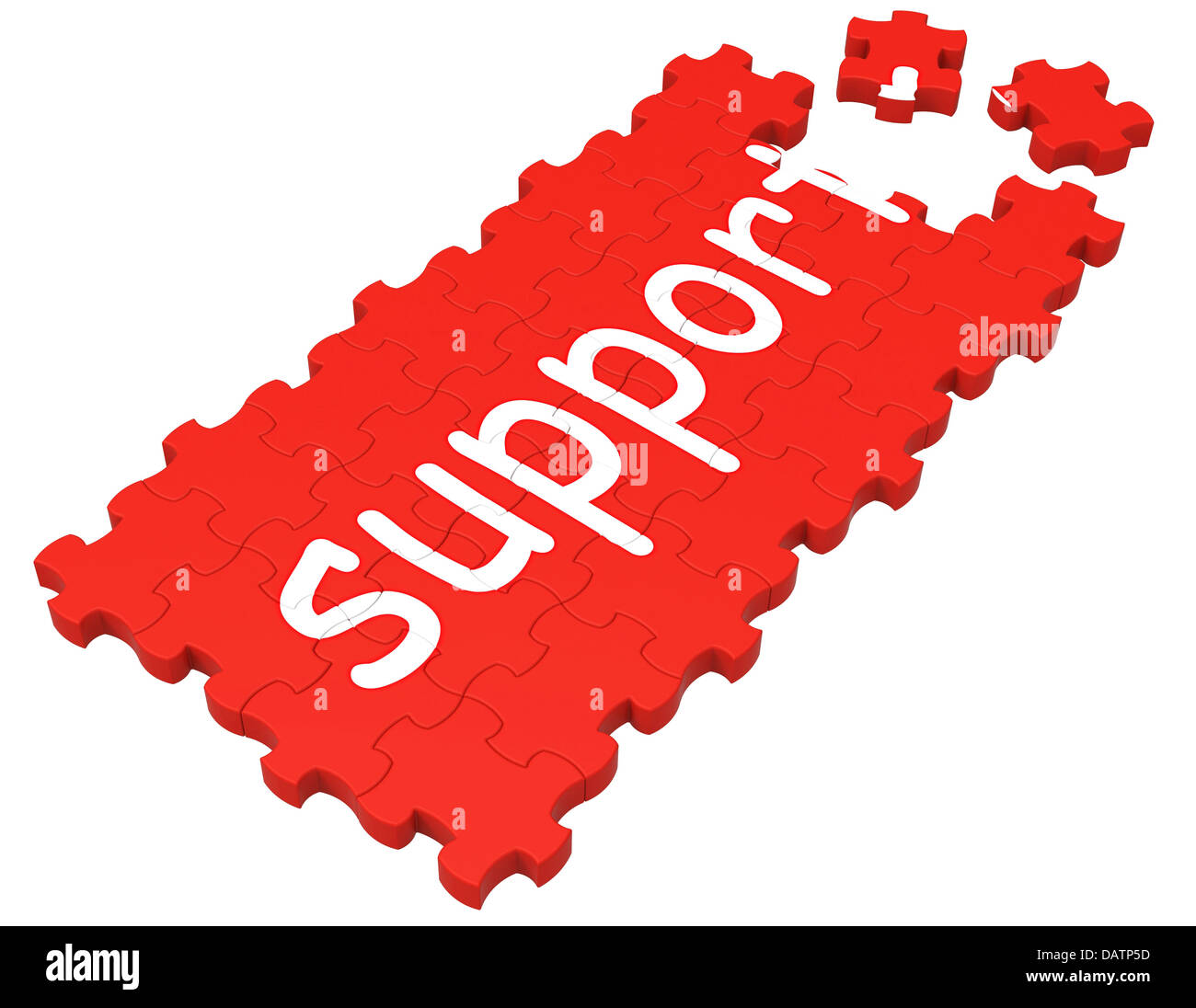 Puzzle di supporto che mostra consulenza e assistenza Foto Stock