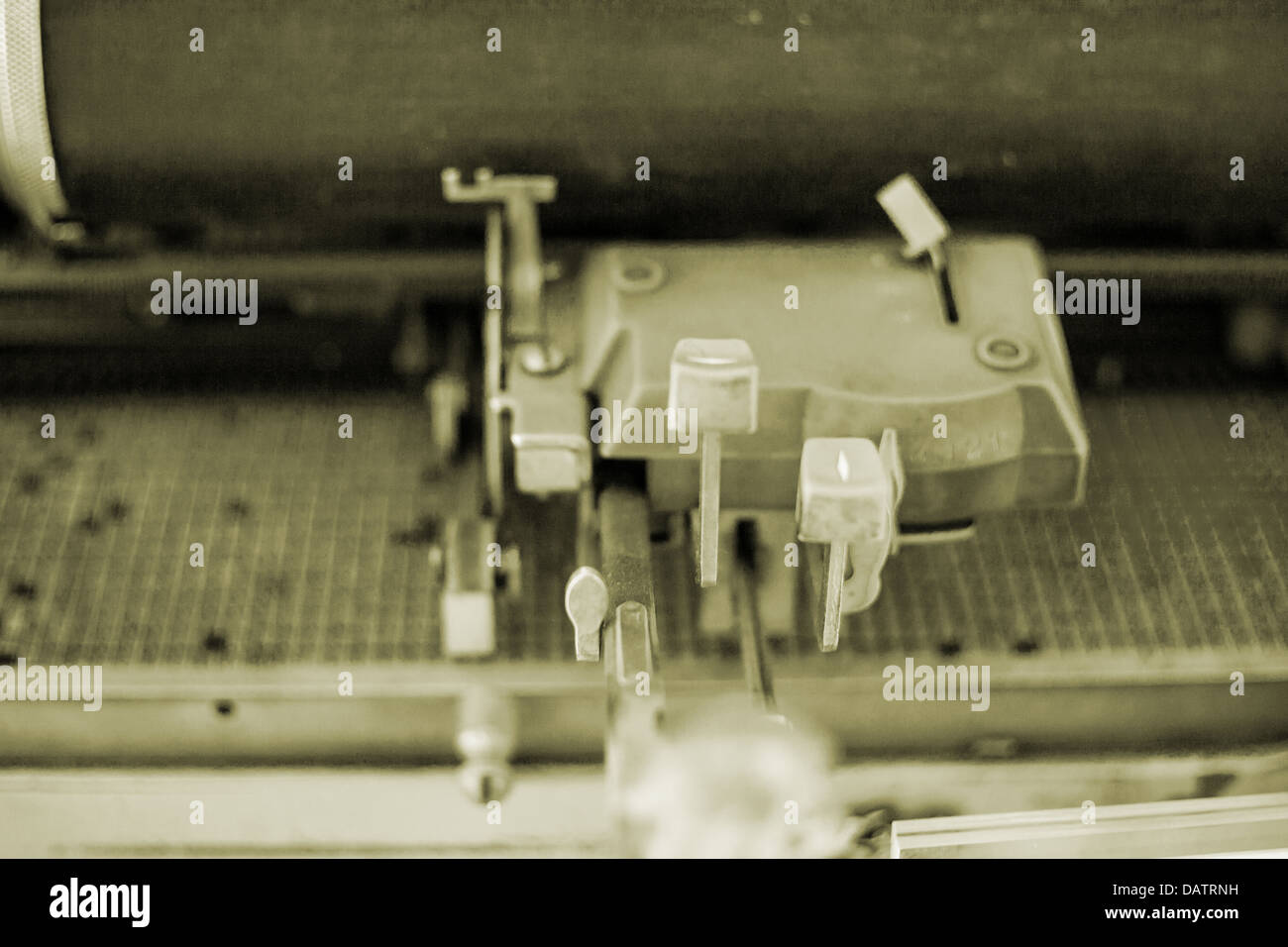 Vecchio manuale dattiloscritto, tastiera Foto Stock