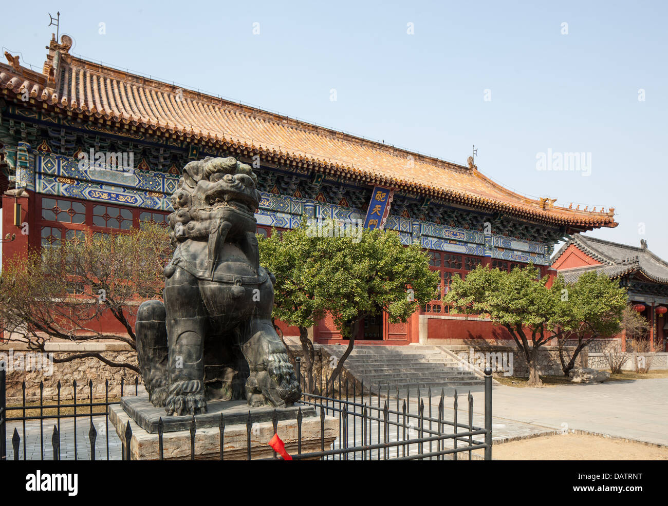 Tempio dai in Cina taishan edifici antichi era magnifico Foto Stock