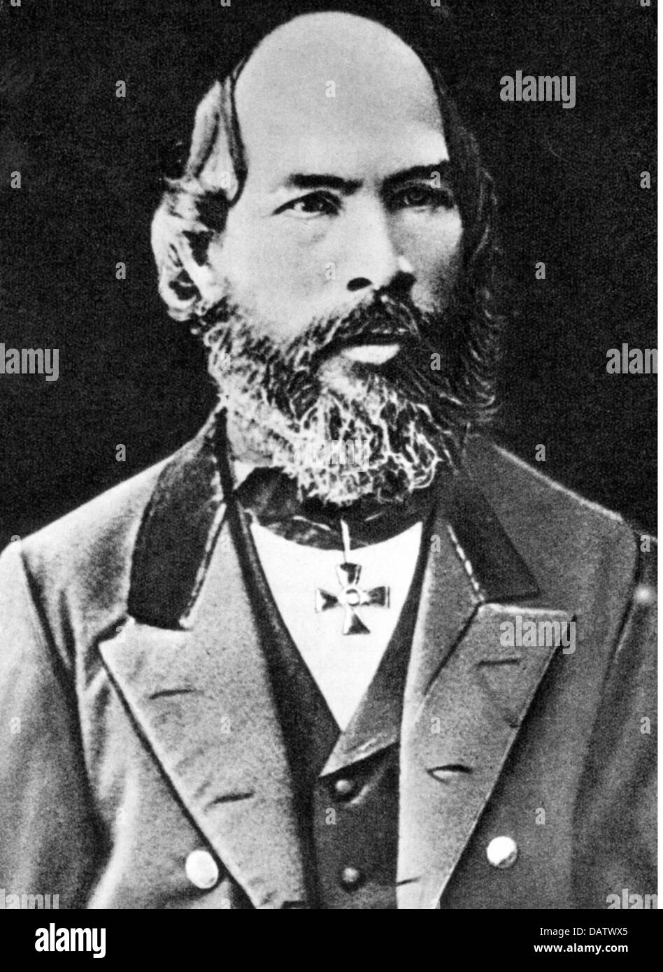 Ulyanov, Ilya Nikolayevich, 19. (31.7) 1831-12.1. (24.1.) 1886, insegnante russo, direttore delle scuole pubbliche del governo Simbirsk 1874 - 1886, ritratto, circa 1883, Foto Stock