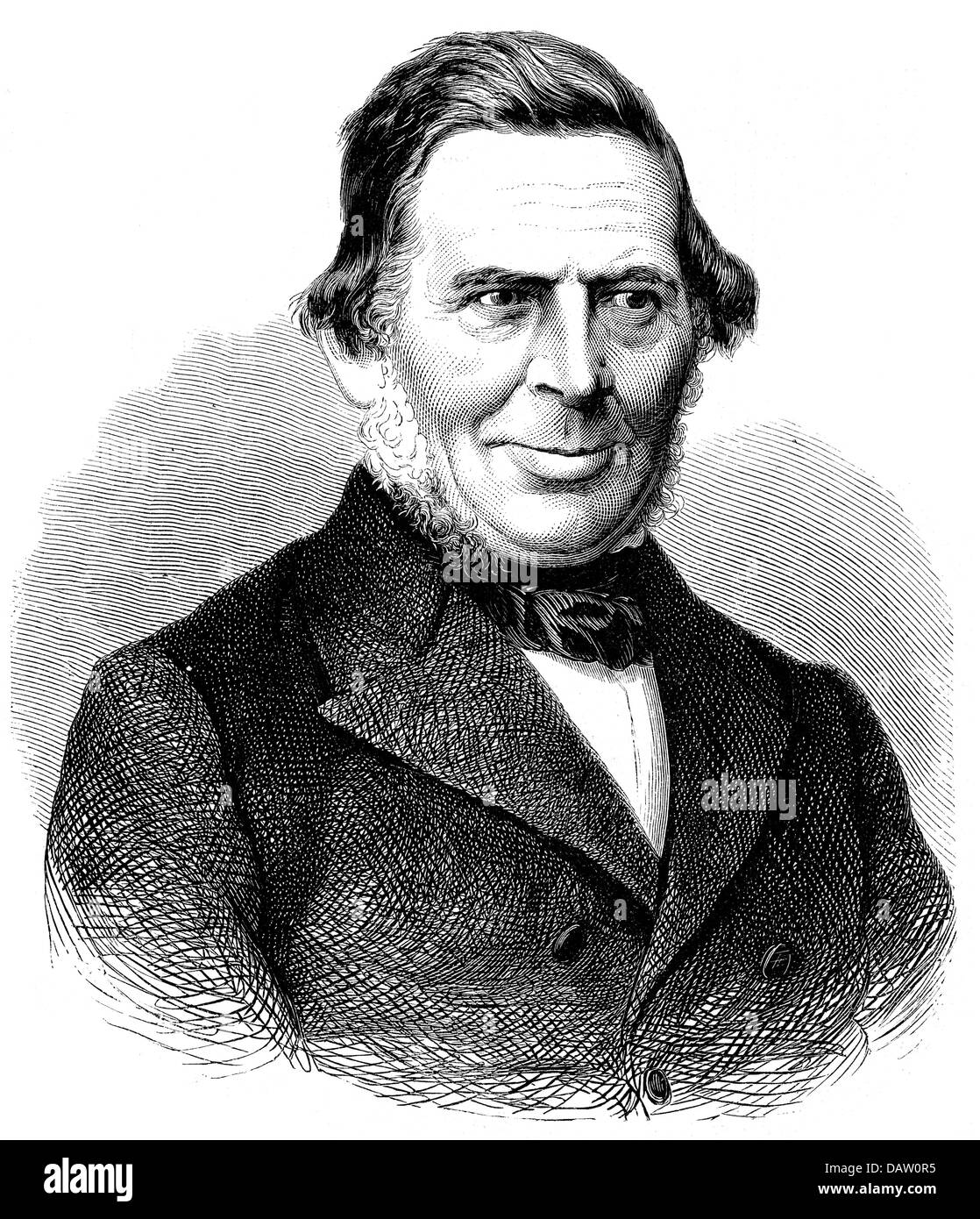 Simrock, Karl Joseph, 25.8.1802 - 18.7.1876, Germanist tedesco, autore / scrittore, ritratto, incisione su legno, secolo XIX, Foto Stock