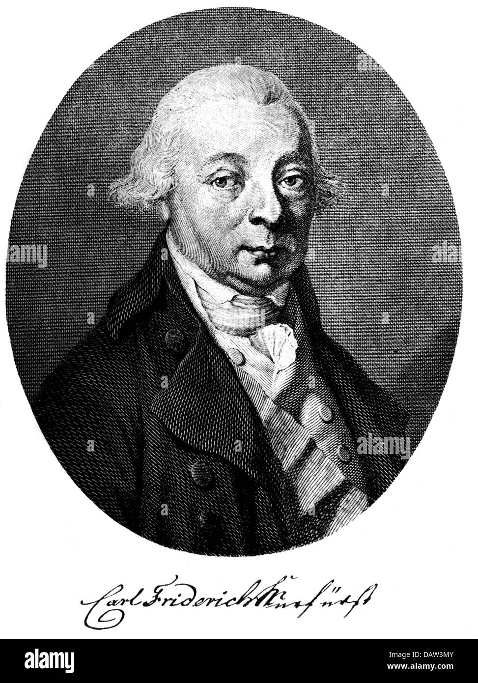 Charles Frederick, 22.11.1728 - 10.6.1811, Margravio 1771 - 1803, Elettore 1803 - 1806 e il Granduca di Baden 1806 - 1811, ritratto, incisione su rame, circa 1805, , artista del diritto d'autore non deve essere cancellata Foto Stock