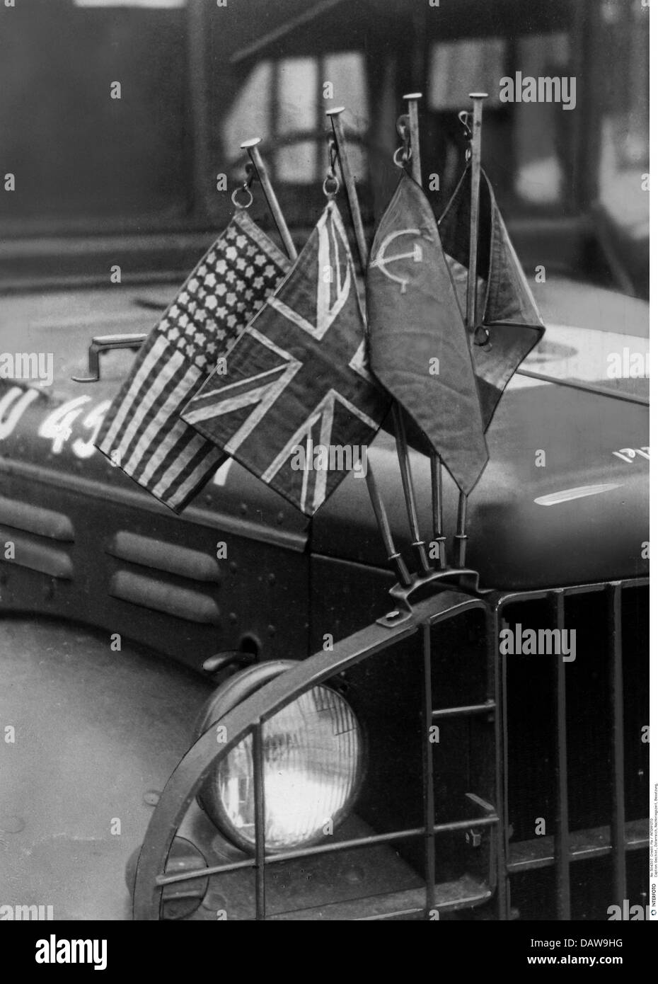 Geografia / viaggio, Austria, periodo post-bellico, occupazione, pennant della polizia internazionale, Vienna, circa 1950, diritti aggiuntivi-clearences-non disponibile Foto Stock