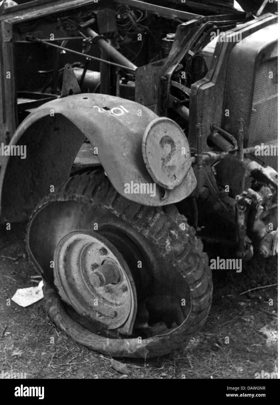 Eventi, seconda guerra mondiale / seconda guerra mondiale, Grecia, Balcani Campagna 1941, veicolo distrutto, aprile / maggio 1941, diritti aggiuntivi-clearences-non disponibile Foto Stock