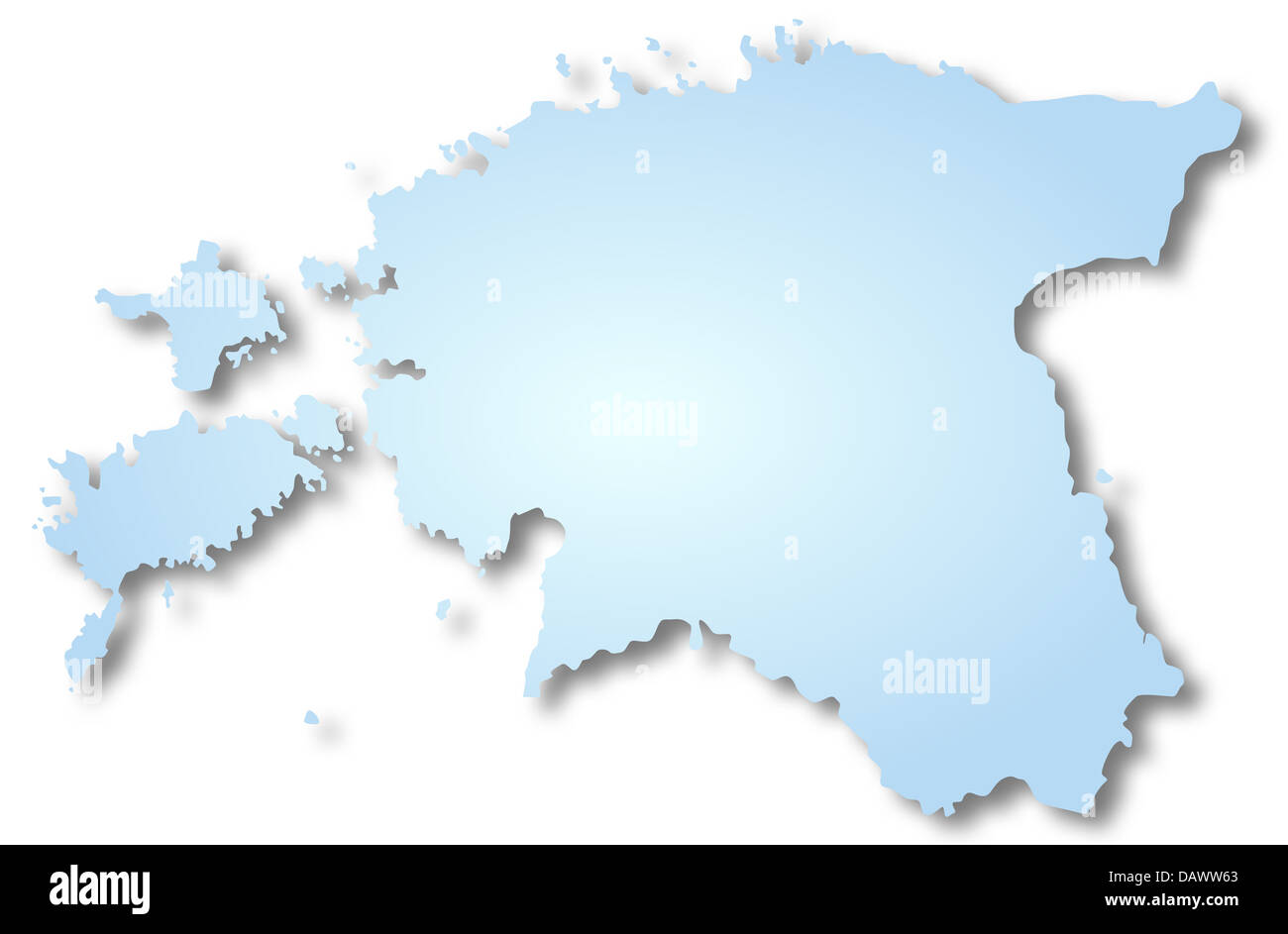 Mappa di Estonia Foto Stock