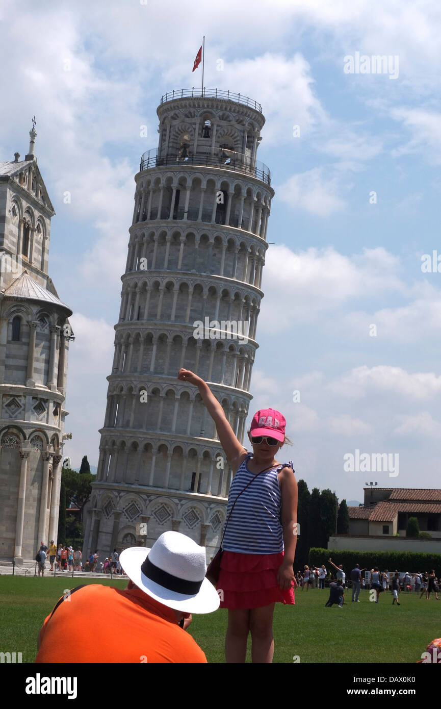Pisa la torre pendente Foto Stock