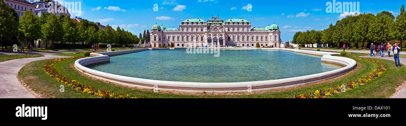 Il Palazzo del Belvedere di Vienna Foto Stock