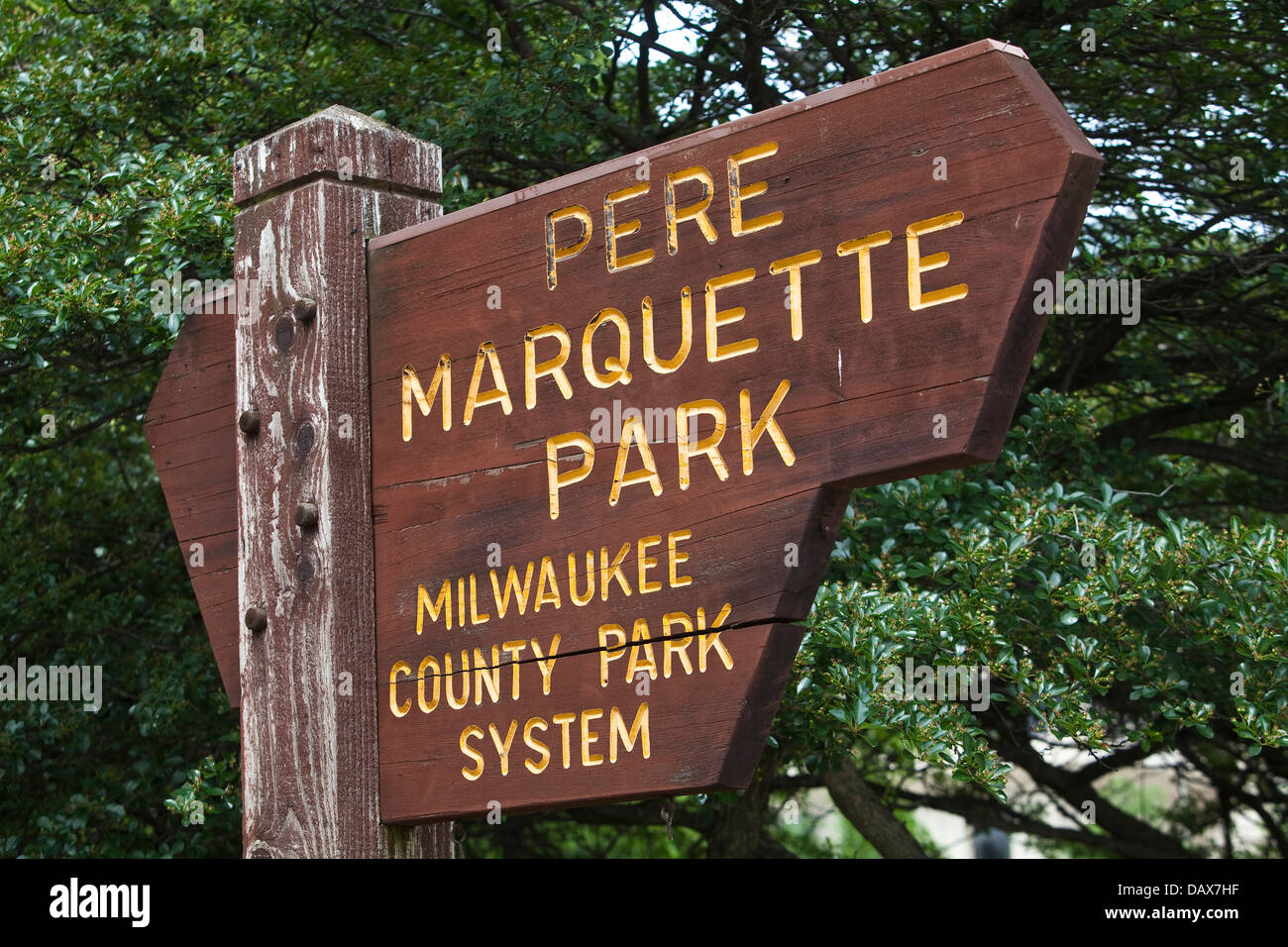 Pere Marquette Park è visto a Milwaukee nel Wisconsin Foto Stock