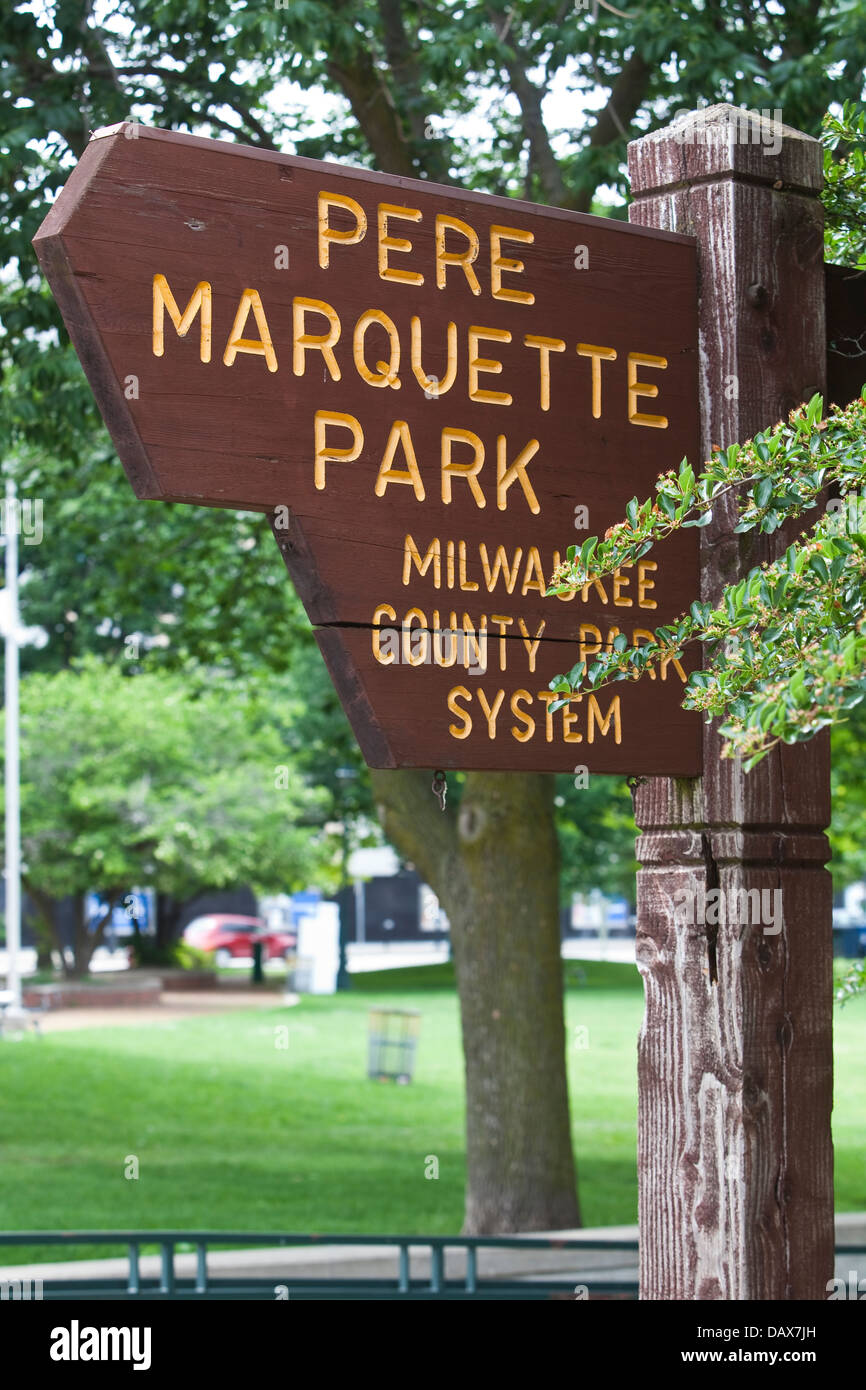 Pere Marquette Park è visto in Milwaukee Foto Stock
