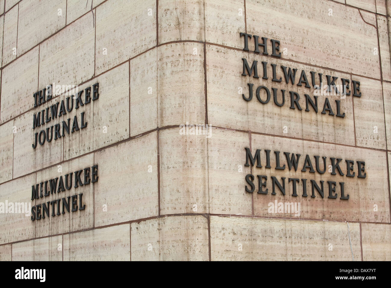 Il Milwaukee Journal e Milwaukee Sentinel office sono visto in Milwaukee Foto Stock