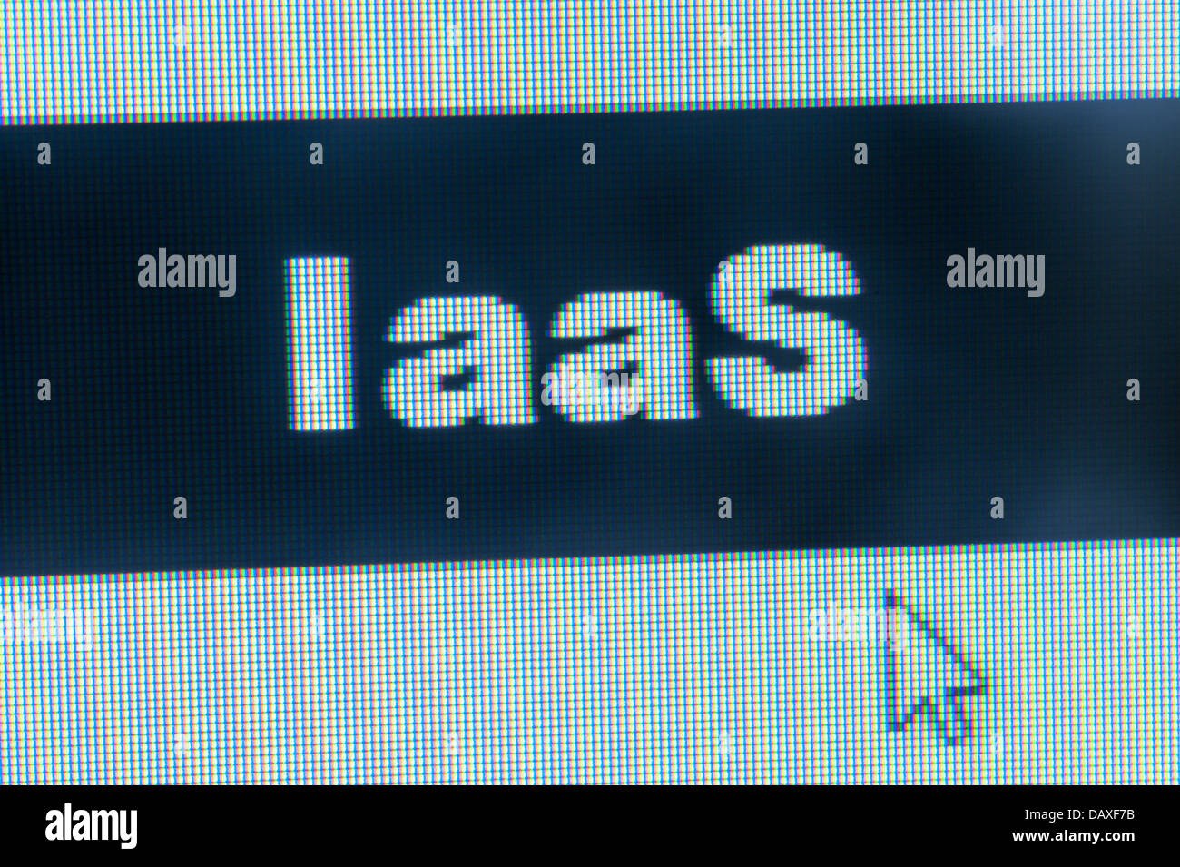 Il cloud computing concetto - parola IaaS e cursore sul monitor del computer Foto Stock