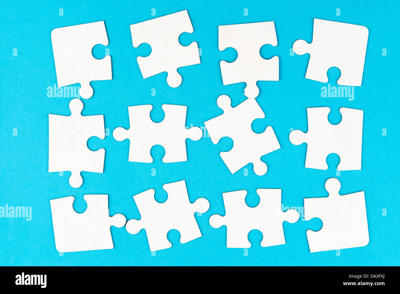 Gruppo del libro bianco i puzzle Foto Stock