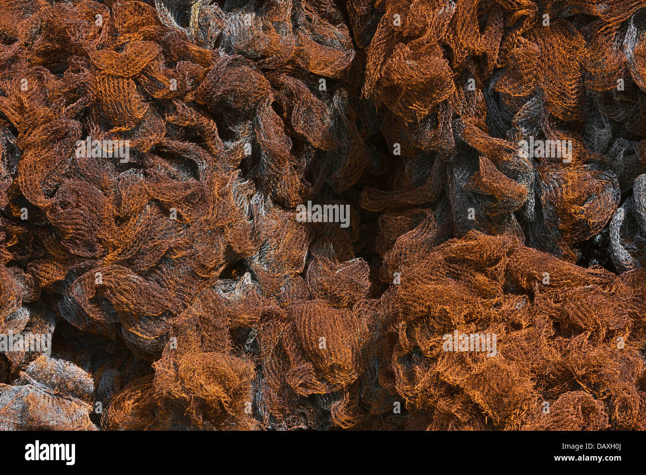Colorata metallo arrugginito net texture di sfondo. Foto Stock