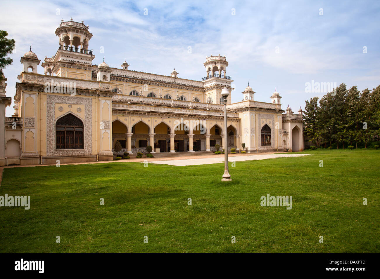 Facciata di un palazzo, Chowmahalla Palace, Hyderabad, Andhra Pradesh, India Foto Stock