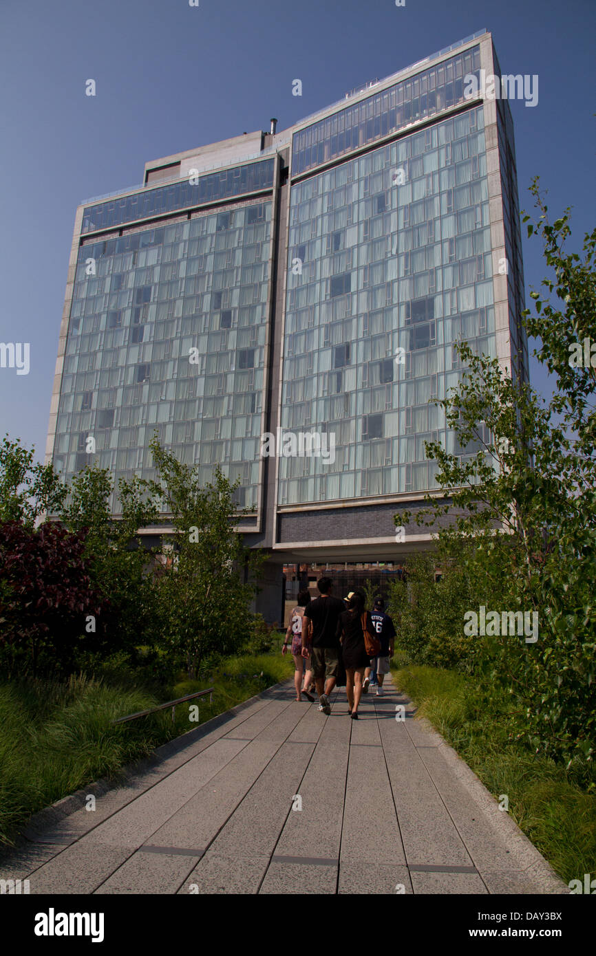 Hotel standard sulla linea alta, New York, Stati Uniti d'America Foto Stock