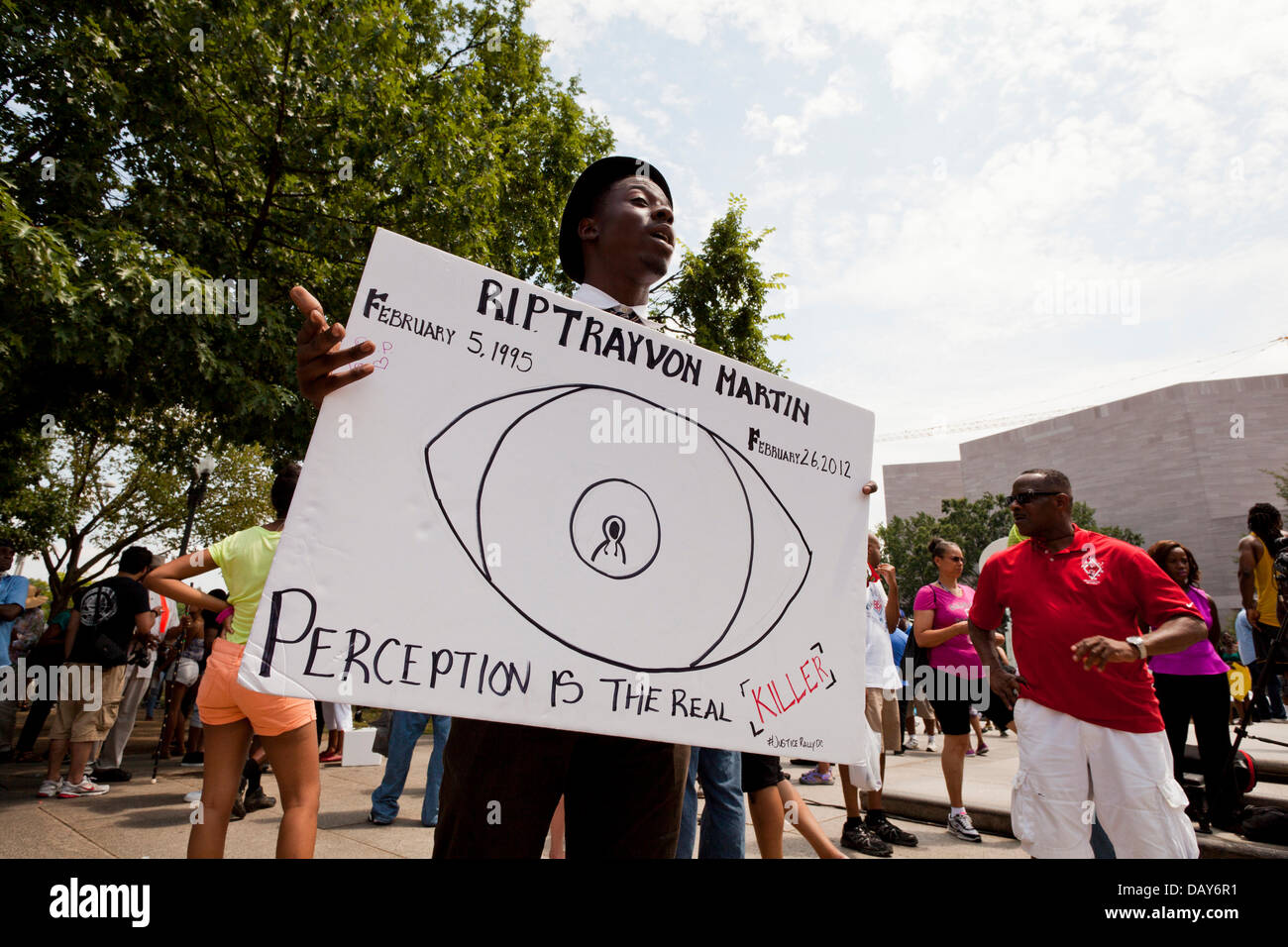 Giustizia per Trayvon Martin rally - Washington DC, Stati Uniti d'America Foto Stock