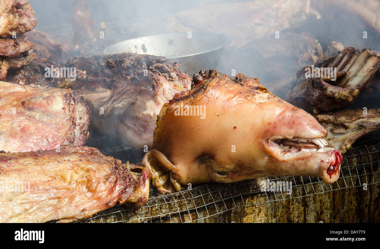 Tradizionale cibo Peruviano. Foto Stock