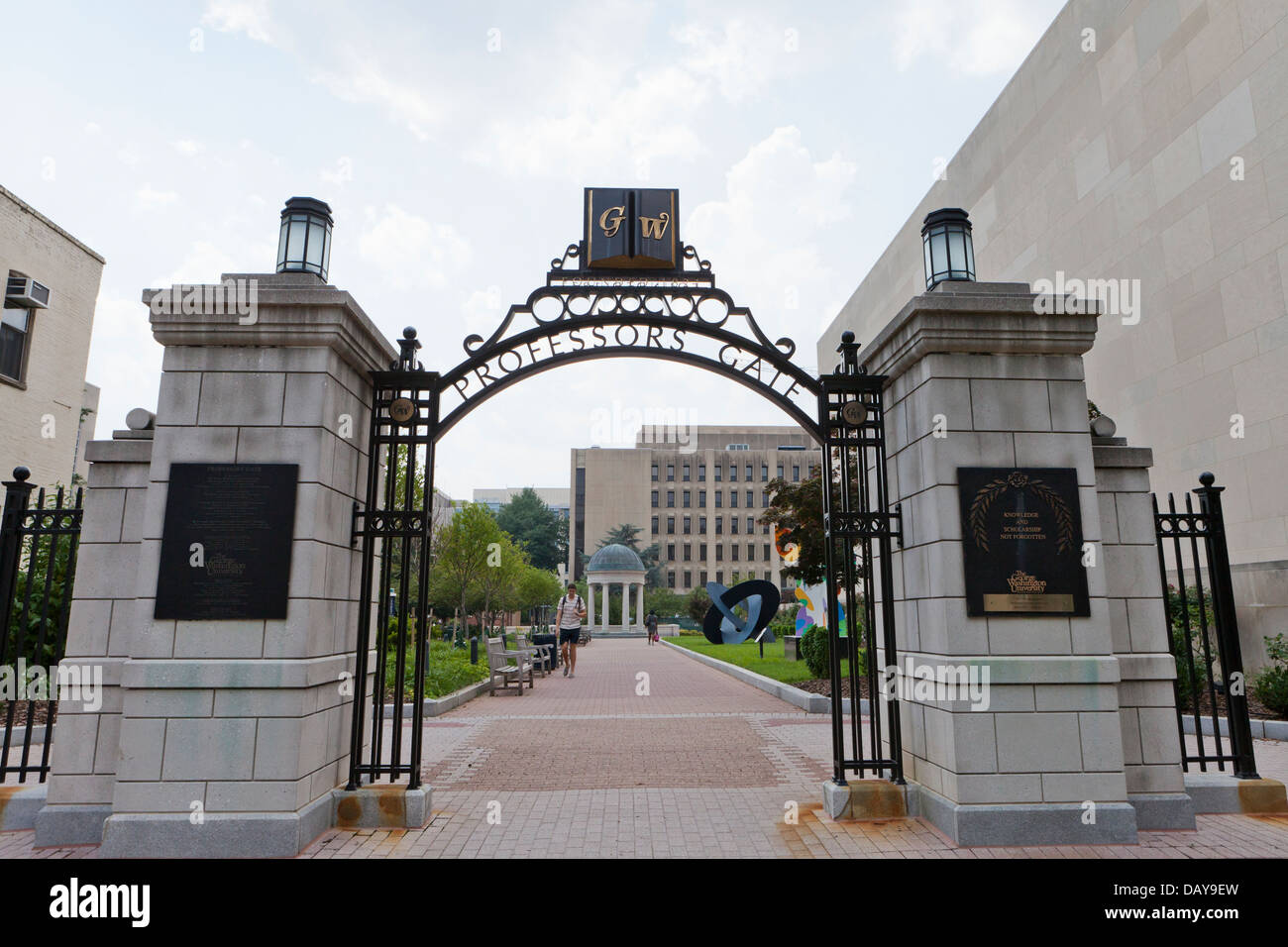 Professori Gate, George Washington University - Washington, DC Foto Stock