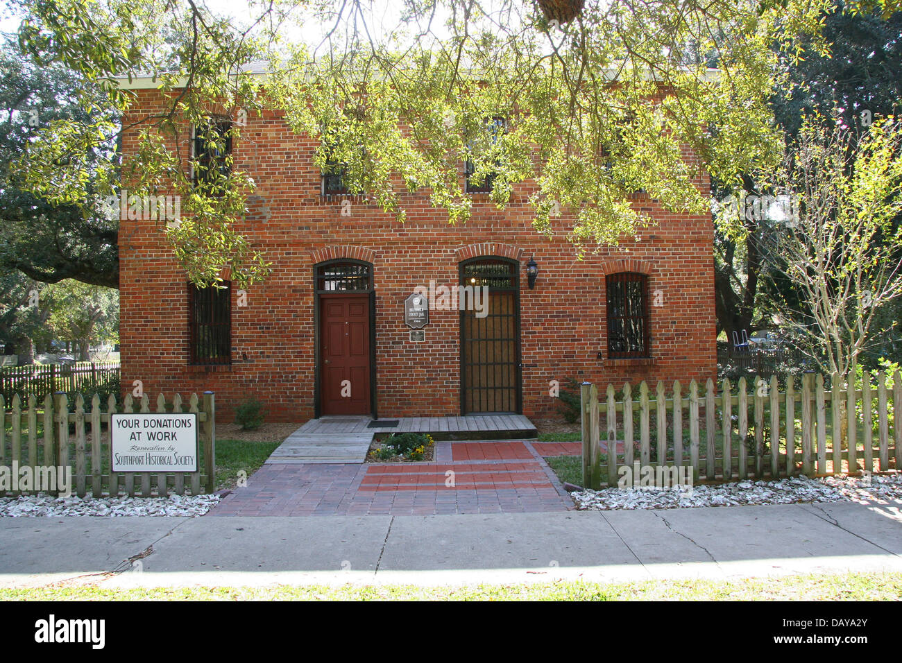 Vecchio Brunswick County Jail, Southport, Carolina del Nord Foto Stock