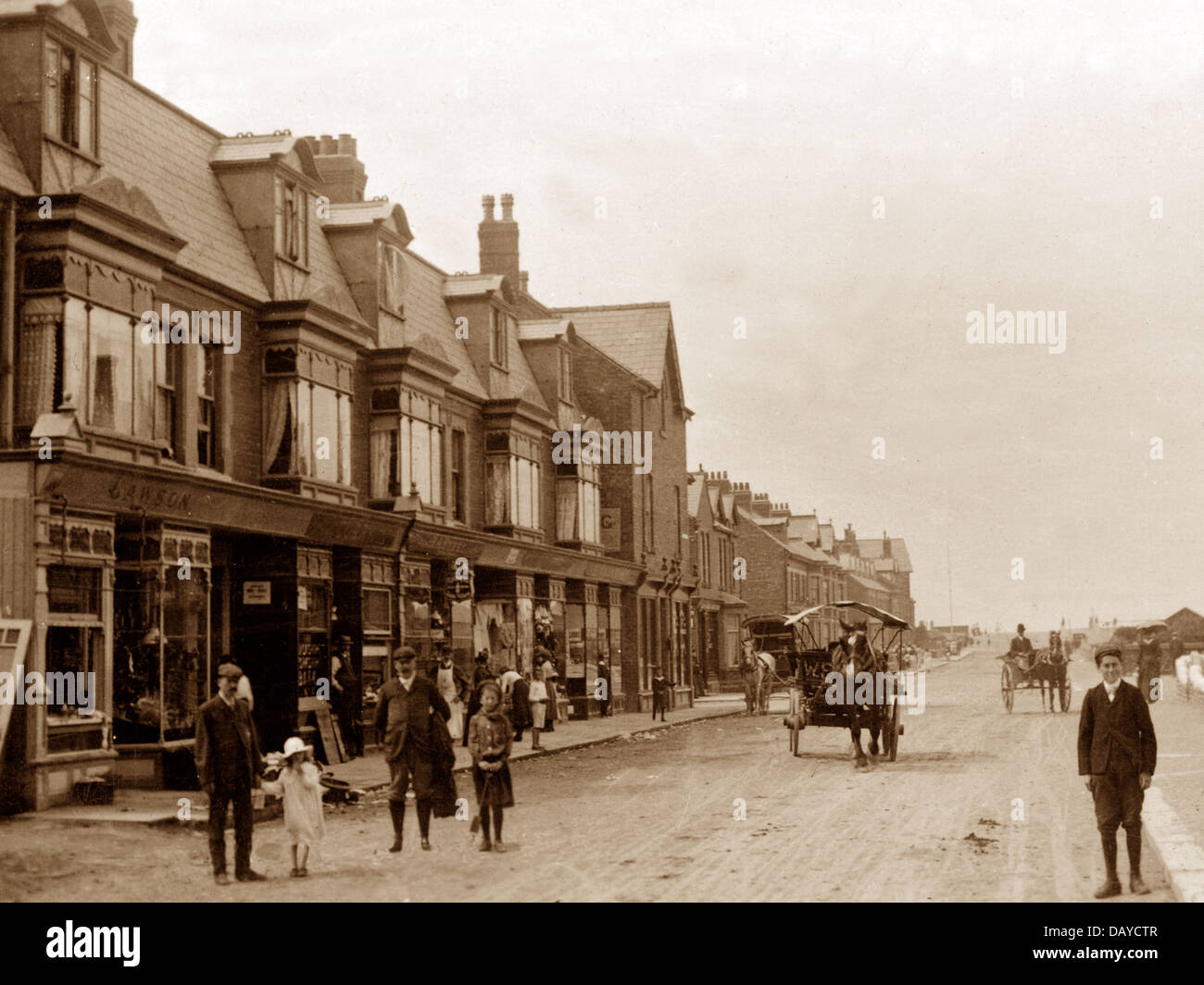 Cleveleys Victoria Road primi 1900s Foto Stock