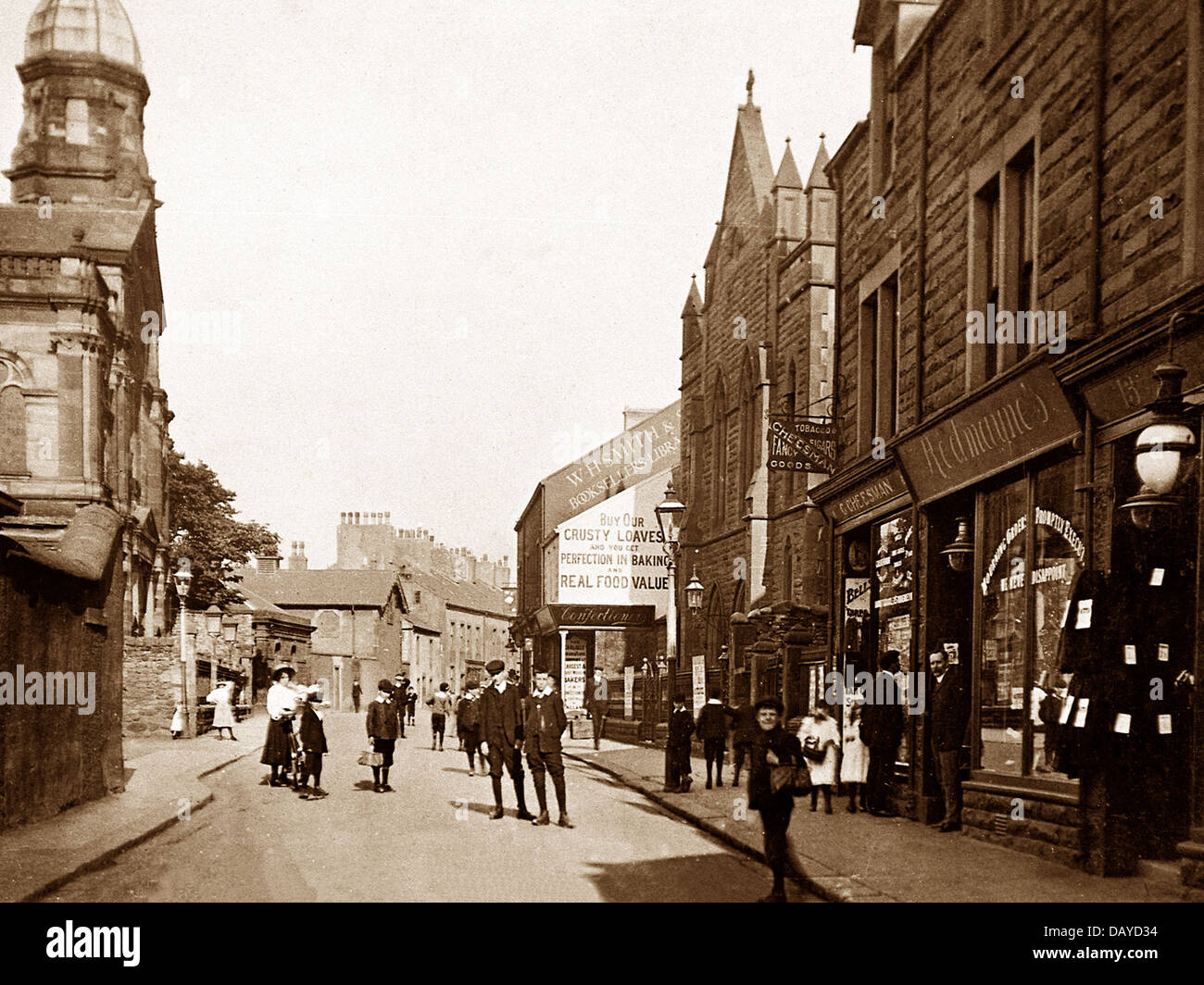 Workington South William Street primi 1900s Foto Stock