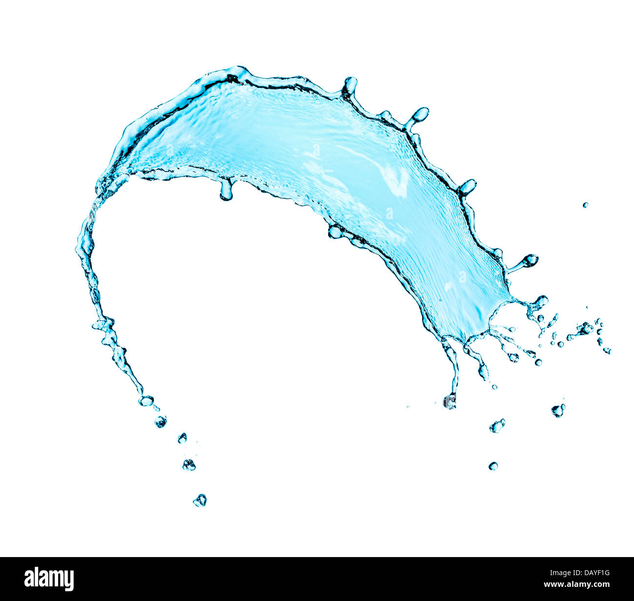 Abstract splash acqua isolati su sfondo bianco. Foto Stock