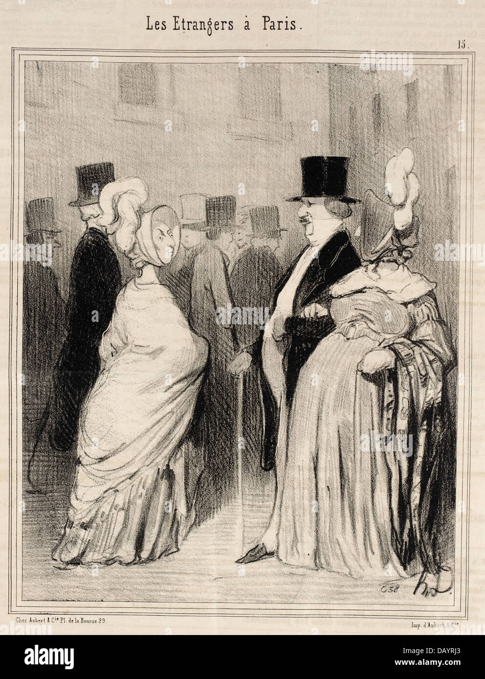 "Les Etrangers devisages par eux-memes" è un'opera d'arte che ritrae gli estranei come si percepiscono. Offre una riflessione sull'identità e la società, ora conservata nella collezione LACMA. Foto Stock