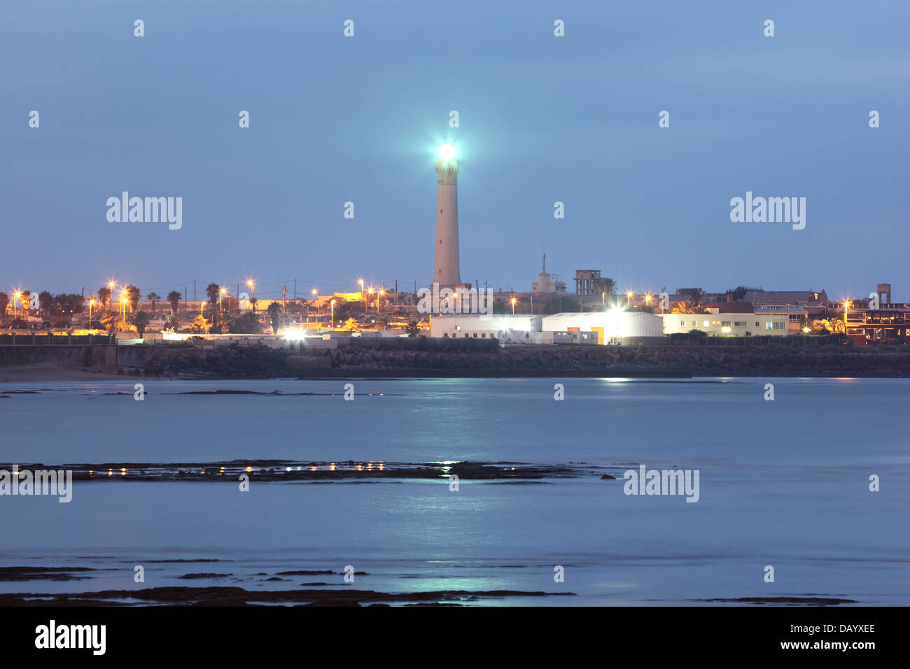 Faro a Casablanca, in Marocco, in Africa del Nord Foto Stock