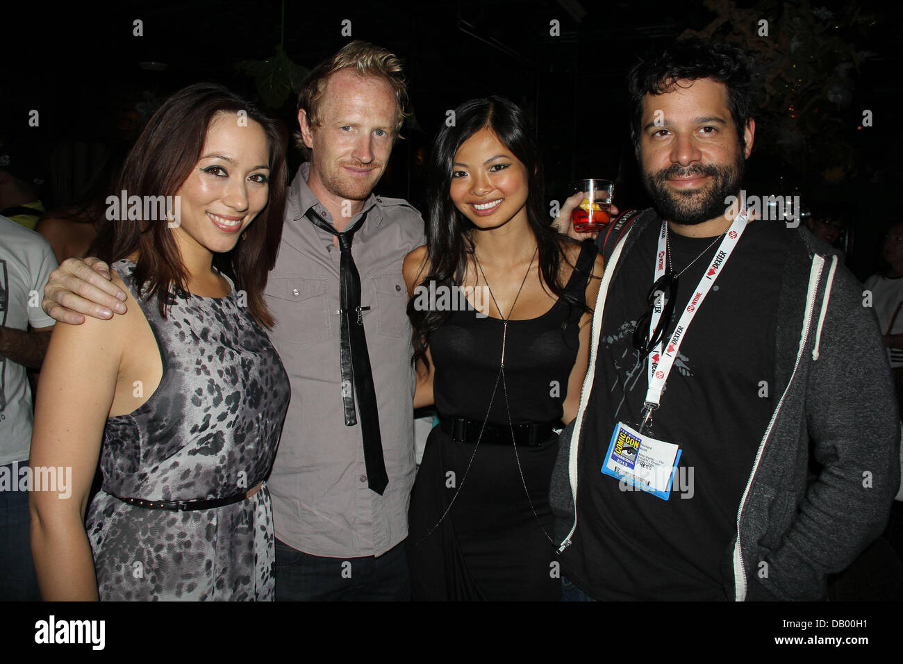 Luglio 19, 2013 - Hollywood, California, Stati Uniti - Ho15623CHW .Le tenebre scendendo Comic-Con Fan parte con Danny Trejo .Vin de Syrah, San Diego, CA.07/20/2013 .DARREN DARNBOROUGH - Attore/Produttore E MARIA TRAN . 2013 (credito Immagine: © Clinton Wallace/Globe foto/ZUMAPRESS.com) Foto Stock