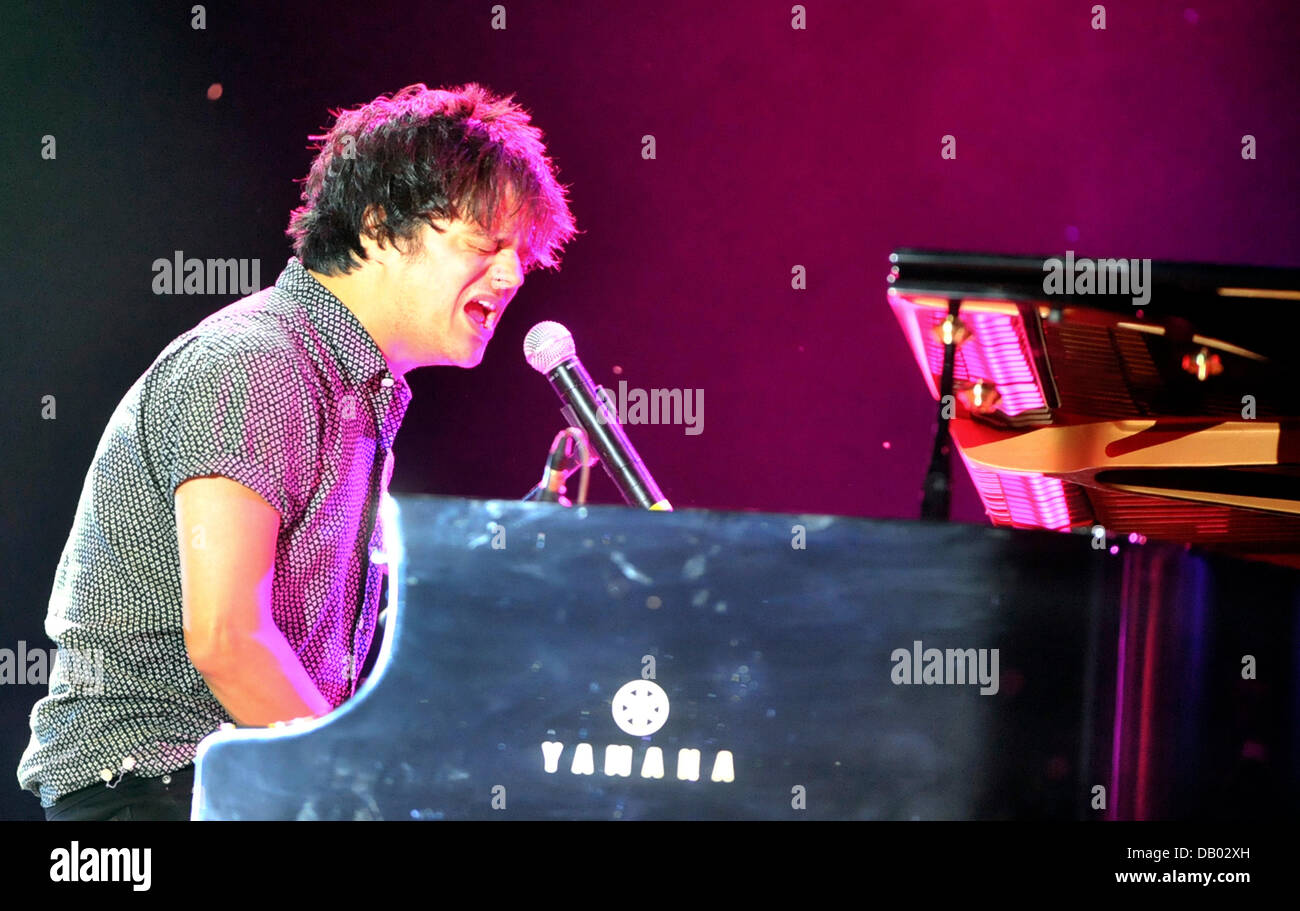 British jazz pianist e cantante Jamie Cullum compie durante il festival internazionale della musica di colori di Ostrava Luglio 21, 2013 a Ostrava, Repubblica Ceca. (CTK foto/Jaroslav Ozana) Foto Stock