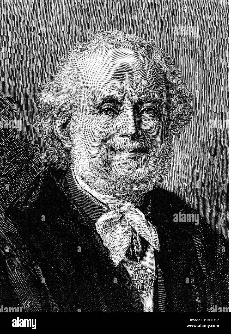 Weber, Wilhelm Eduard, 24.10.1804 - 23.6.1891, fisico tedesco, professore a Goettingen 1831 - 1837, ritratto, incisione in legno, fine 19th secolo, Foto Stock