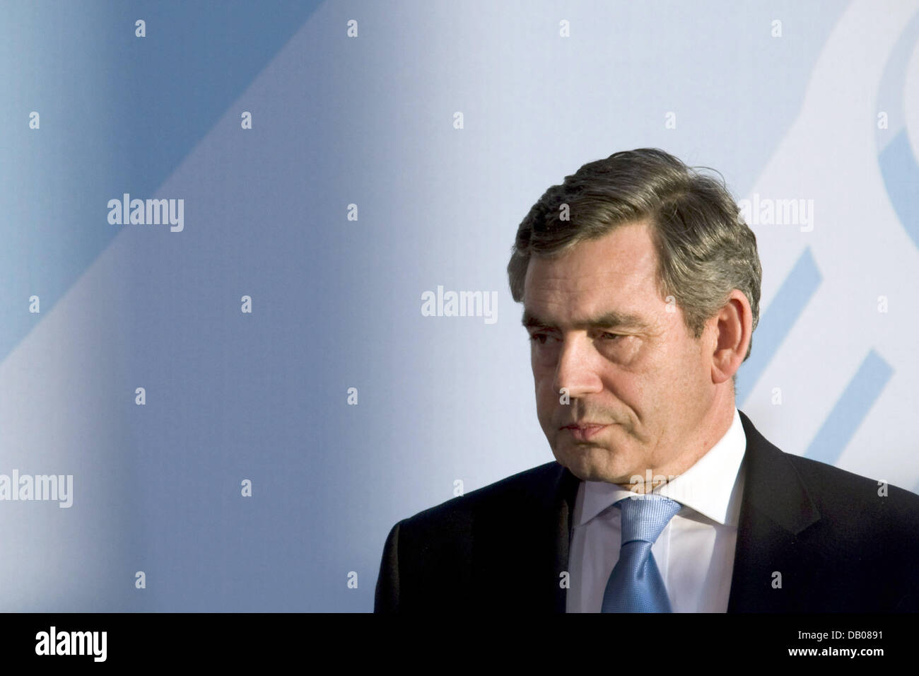 La foto mostra il primo ministro britannico Gordon Brown alla cancelleria a Berlino, 16 luglio 2007. Foto: Peer Grimm Foto Stock