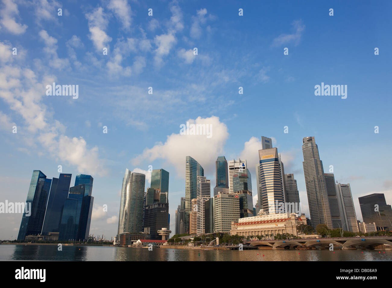 Lo skyline di Singapore. Foto Stock
