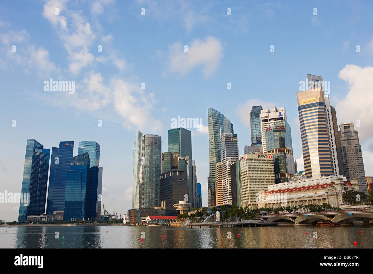 Lo skyline di Singapore. Foto Stock