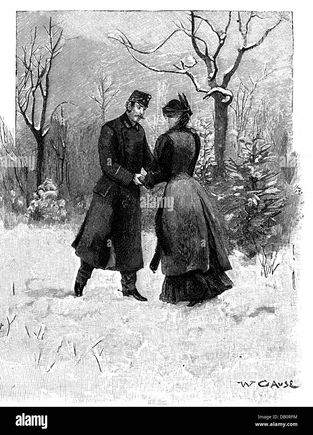 Feste,Capodanno,congratulazioni,per,la,coppia,di,Capodanno,al parco,di,Wilhelm Gause(1853 - 1916),fine Ottocento,19,secolo,grafica,Austria,Ungheria,Vienna,buon,giorno,congratulazioni,per,le,congratulazioni,felicitazioni,felicitate,lunghezza,intera,stagione,stagionale,inverno,parchi,parco,di,città,tardivo,parco,di,m,m,m,m,m,m,m,m,m,m,m,m,m,m,m,m,m,m,m,m,m,m,m,m,m,m,m,m,m,m,m,m,m,m,m,m,m,m,m,m,m Foto Stock