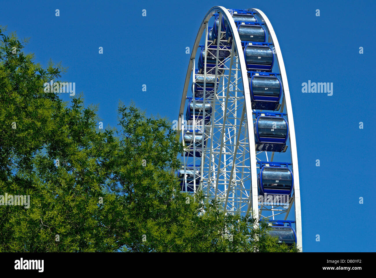 Sziget occhio il più grande mobile ruota panoramica Ferris in Europa Budapest Ungheria Foto Stock