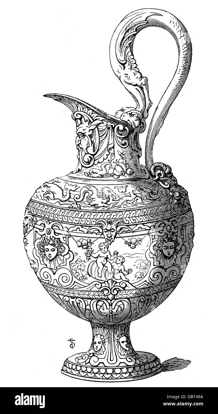 Casa, vasi da bere, piatti, posate, fognature, argento e oro, Inghilterra, 1862, diritti aggiuntivi-clearences-non disponibile Foto Stock