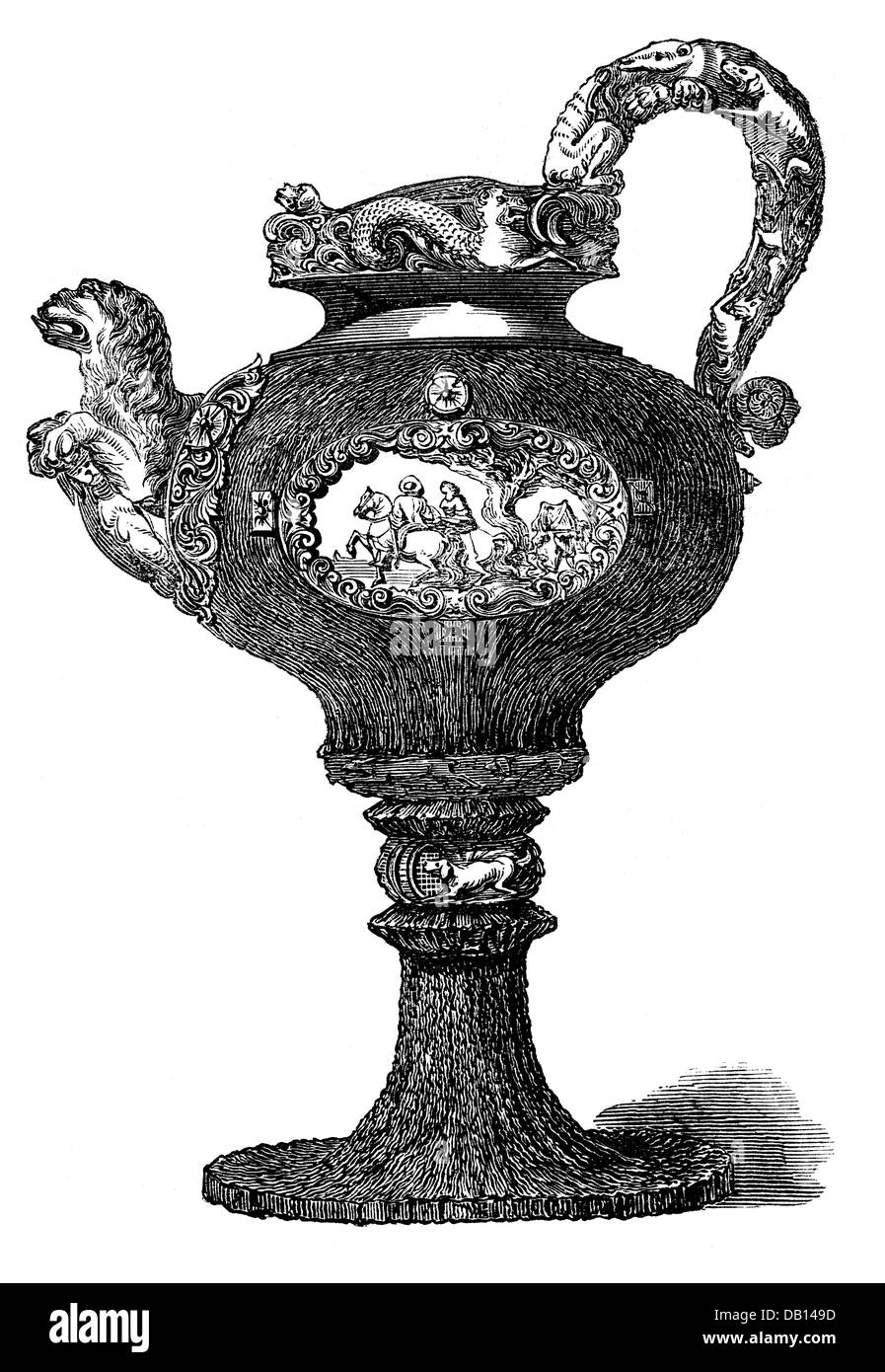 Casa, vasi da bere, piatti, posate, mangiatami, Inghilterra, 1862, diritti aggiuntivi-clearences-non disponibile Foto Stock