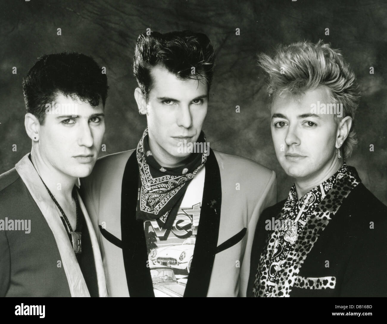 I gatti randagi foto promozionale di noi gruppo rockabilly con da l: Lee Rocker, Jim Phantom, Brian Setzer Foto Stock