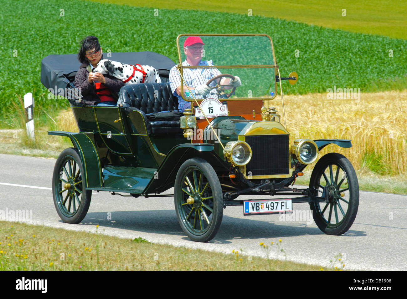 Ford T Touring, costruito all anno 1910, fotografia scattata a luglio 13, 2013 di Landsberg, Germania Foto Stock