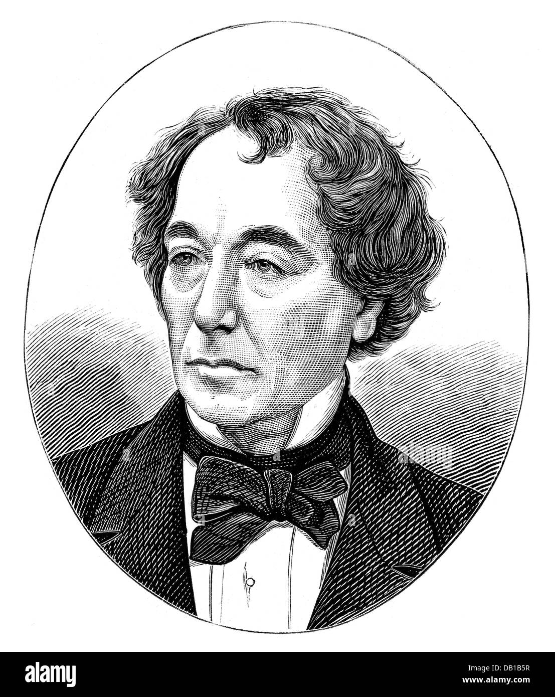 Disraeli, Benjamin, 21.12.1804 - 19.4.1881, politico britannico, primo ministro 20.2.1874 - 21.4.1880, ritratto, incisione in legno, circa 1878, Foto Stock