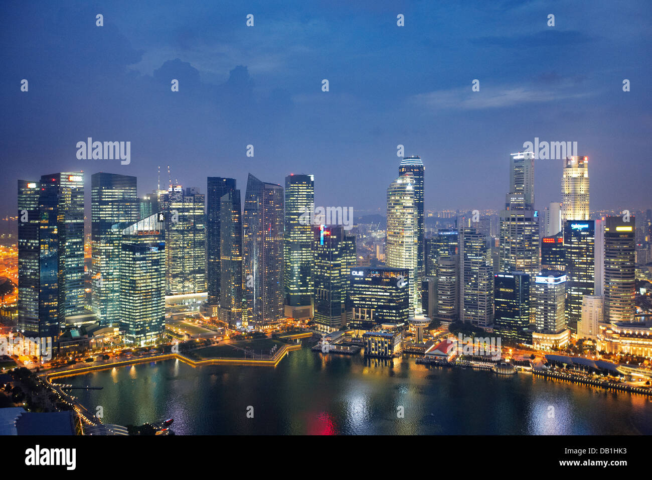 Il quartiere centrale degli affari di Singapore. Foto Stock